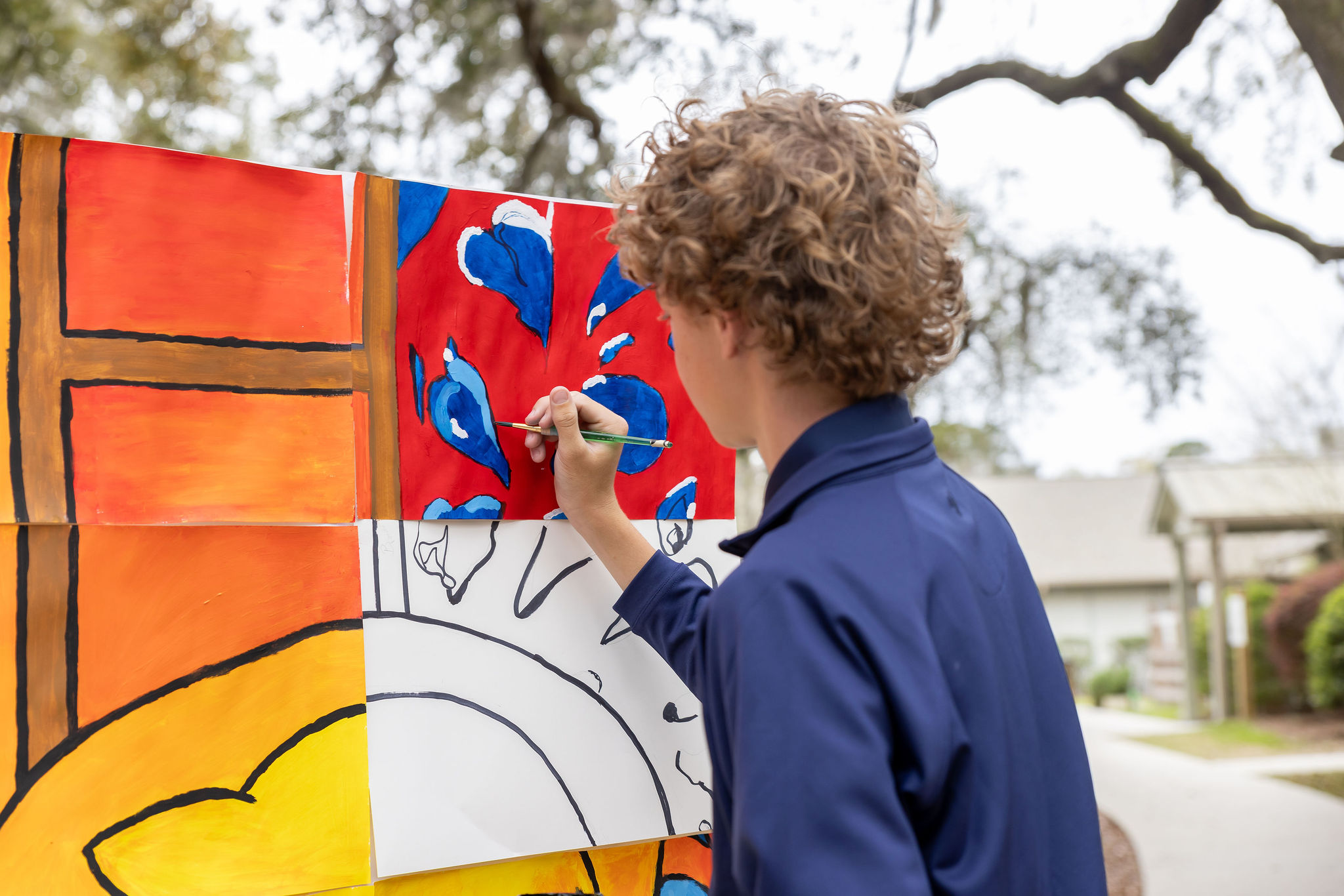Student painting.