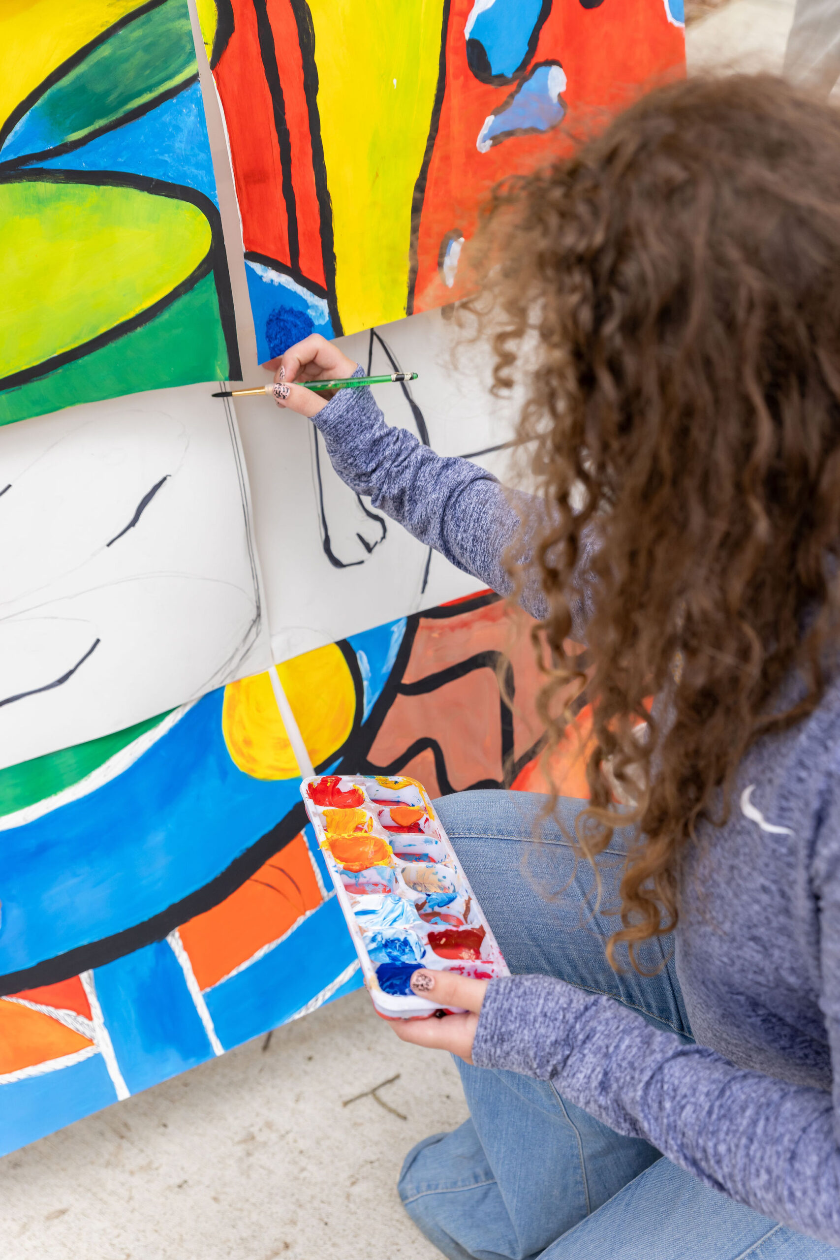 Student painting.