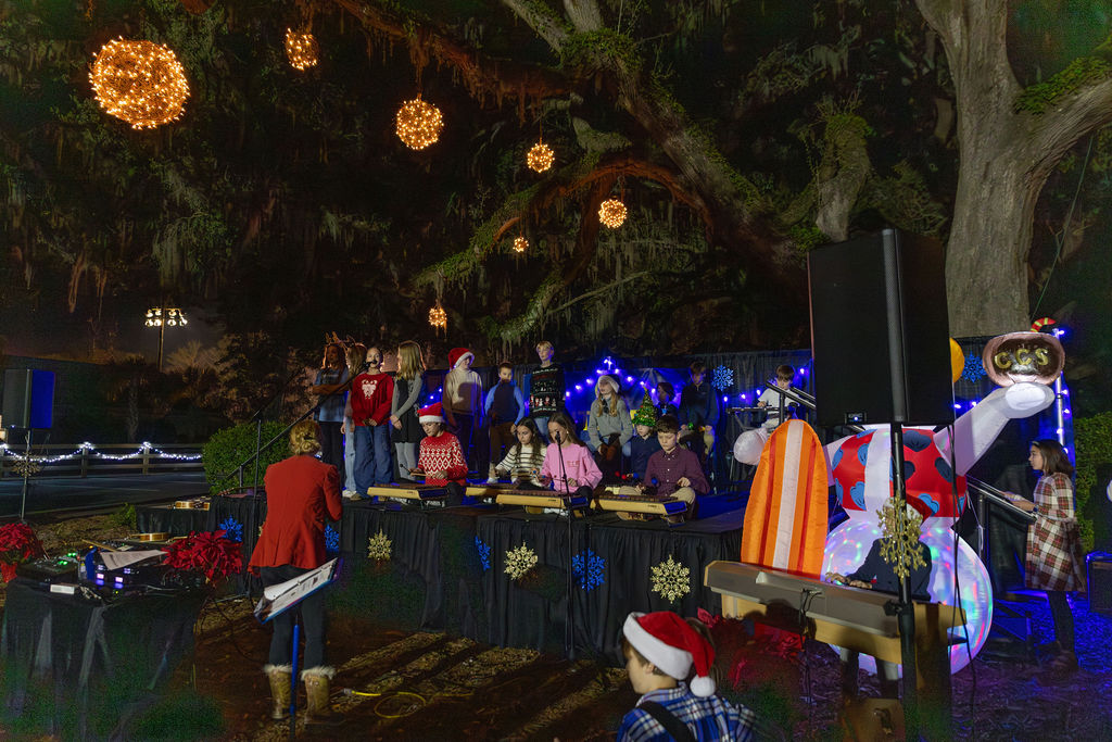 Students performing at Winterfest.