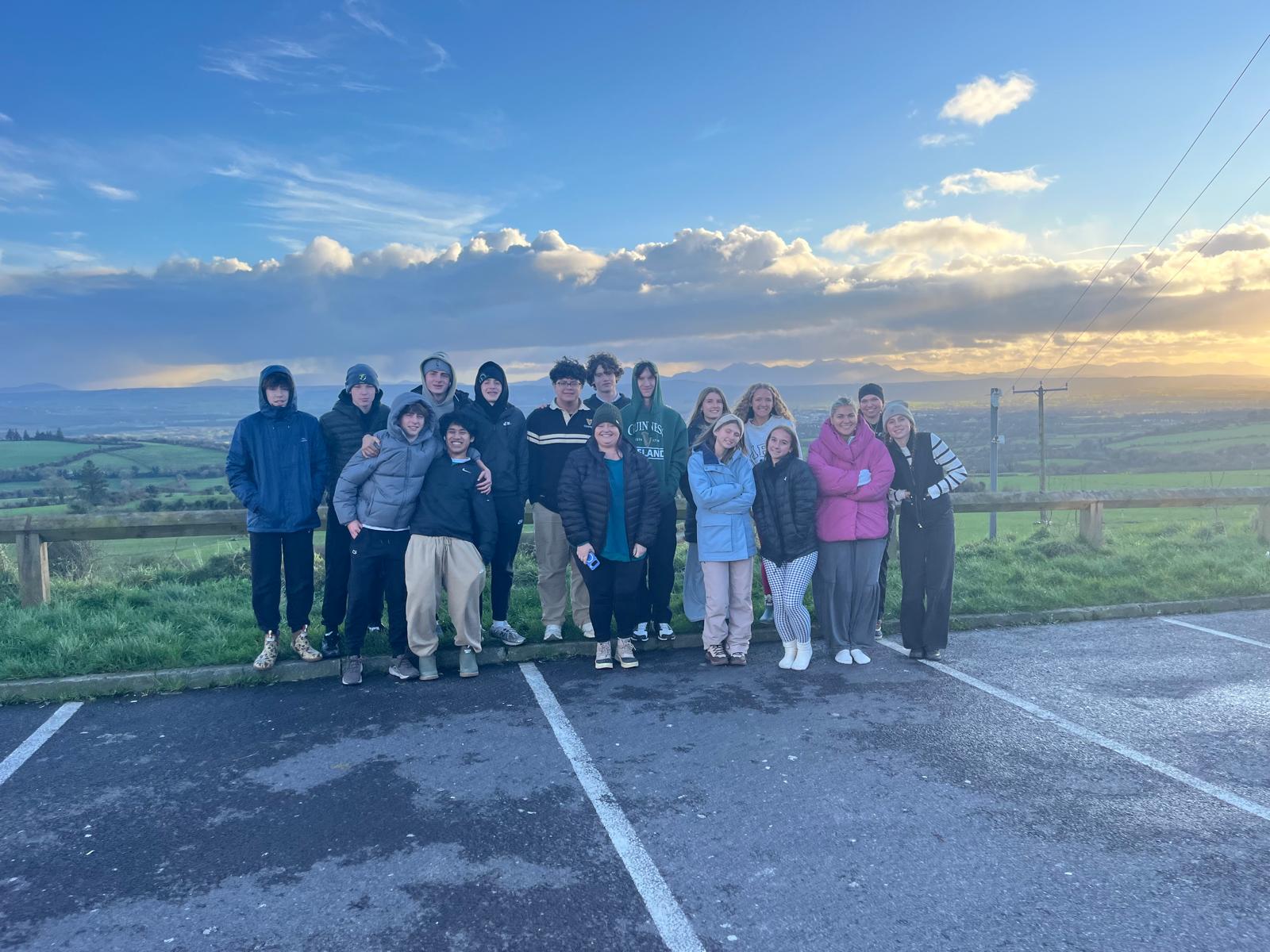 Students in Ireland during upper school winterim week. 