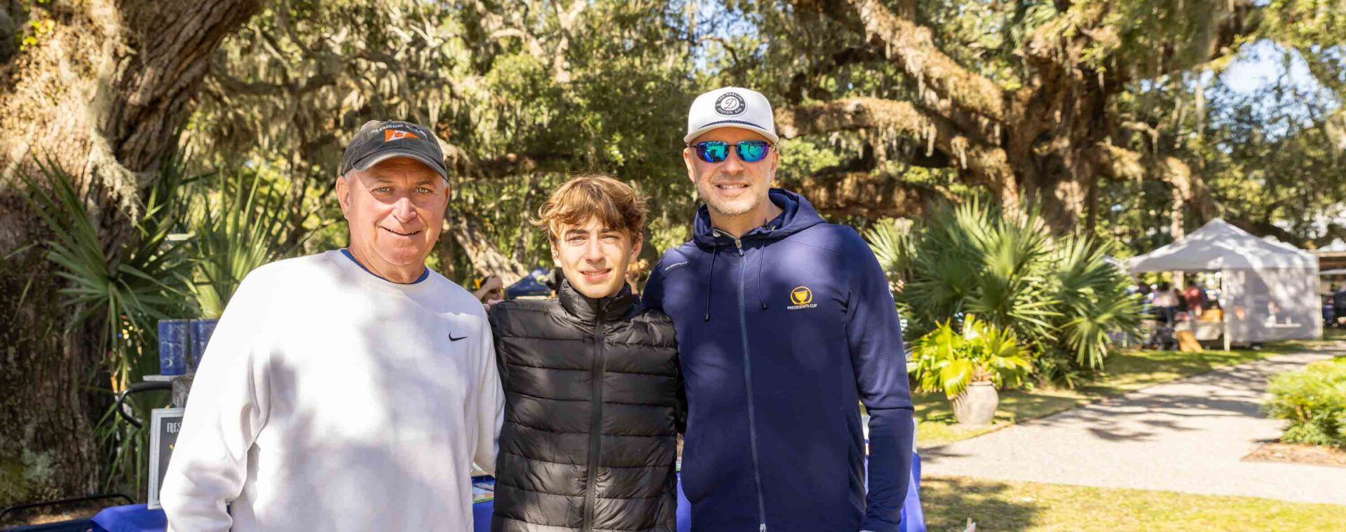 A CCS student with their dad and grandad at Run Like The Devil at Kiawah River.