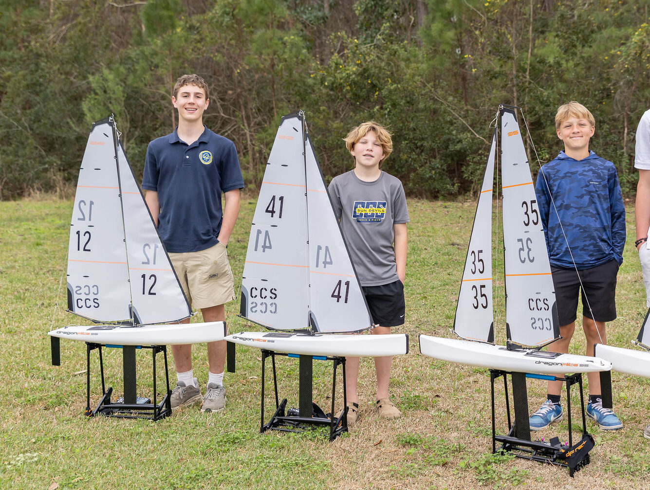 Students in remote control boat club.